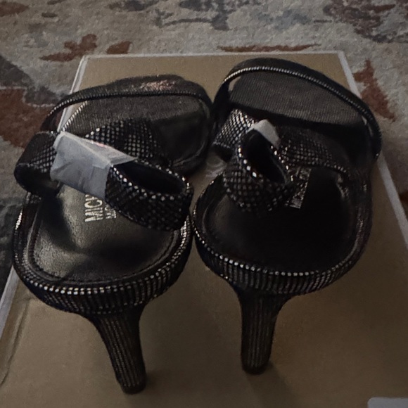 Michael Kors Black and Silver Heels - Picture 5 of 6